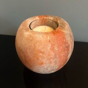 Himalayan Salt Globe Tealight Candle Holder Natural Crystal Sphere